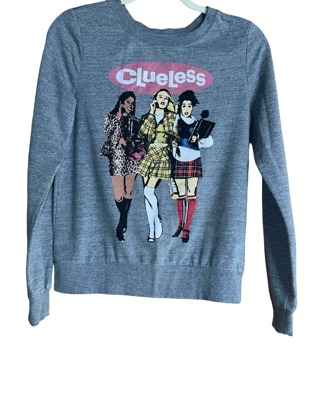 Clueless Graphic Crewneck Sweatshirt - Gray